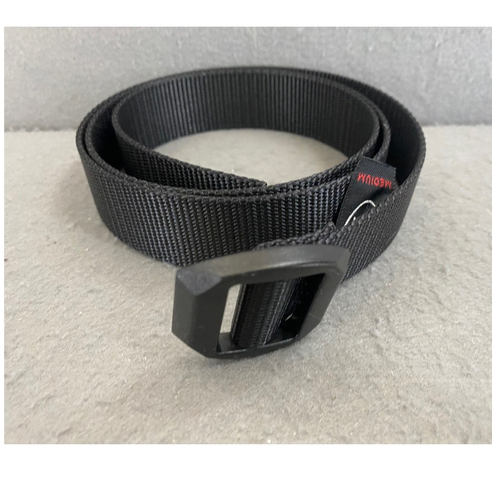 Bison Designs Ellipse 30mm Black Nylon Web Belt Mens Medium Made in USA Tactical